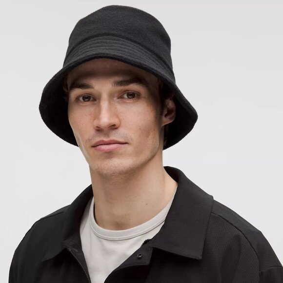 Satin-Lined Wool Bucket Hat - Picture 1 of 3